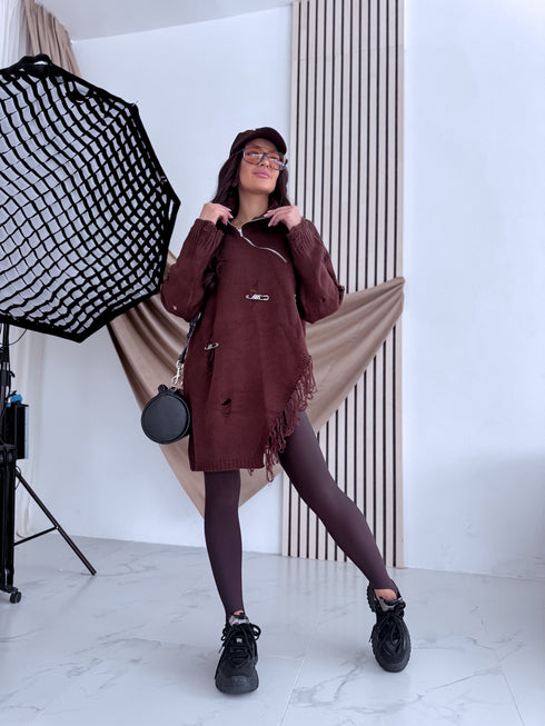 Džemperis ar plēsumiem "AXIS PL12300" - CHOCO