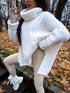 ELYNDI extended wool sweater - white