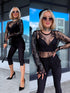 Mežģīnes tops "MODERN" 08153 - MELNS