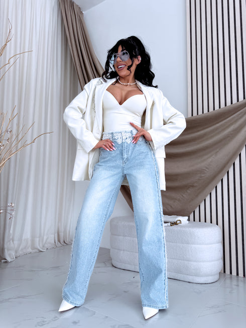 Джинсы "GRAND WAIST T114" - СВЕТЛО-ГОЛУБЫЕ