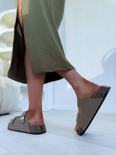 "INFINITY" 2022 Slippers - DARK BEIGE
