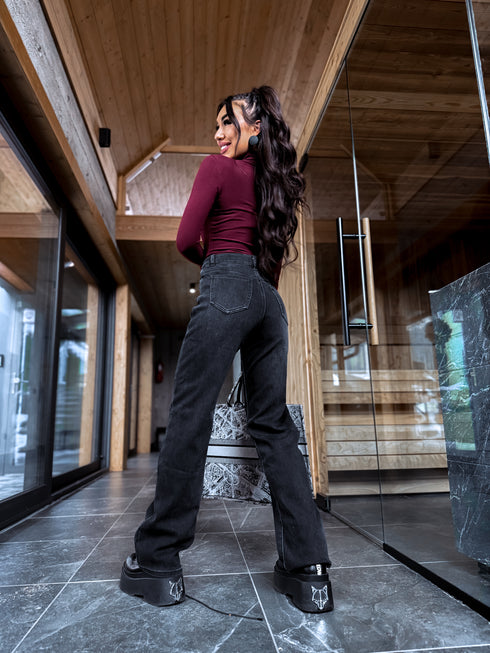 DARK GREY džinsa bikses ar siltinājumu "PREMIUM" H860-2