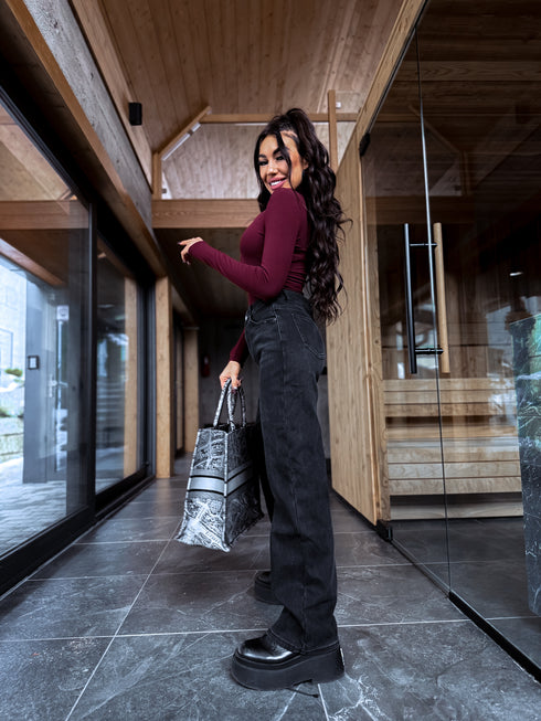 Bordo VIENTOŅA bodis su aukšta apykakle H73