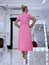 PINK button-up, long dress "JAPAN"