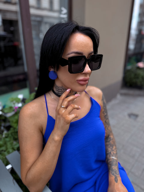 Square-Shaped Sunglasses CV3109 - BLACK