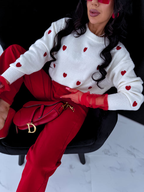 Džemperis "ABOUT LOVE" HA4425 - KRĒMBALTS