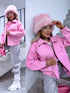 Ādas imitācijas virsjaka "JUICY KISS 16182" - MAIGI ROZĀ