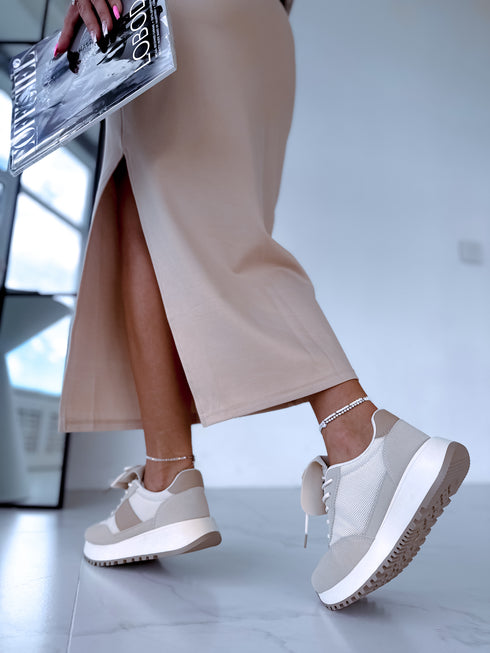 Beige boots "AVENUE" 88219