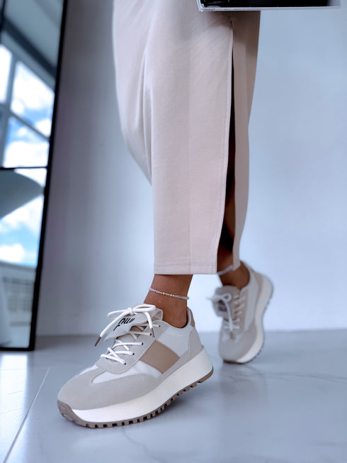 Beige boots "AVENUE" 88219