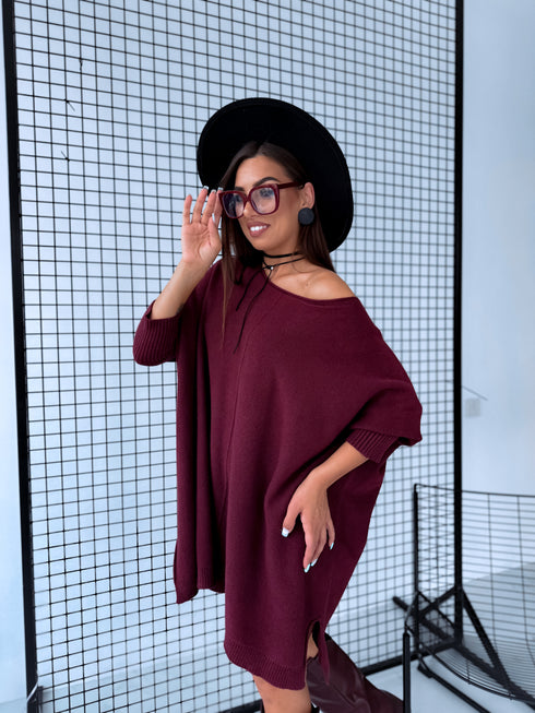 ELYNDI lielizmēra džemperis "TULIP 37744" - bordo PRE-ORDER