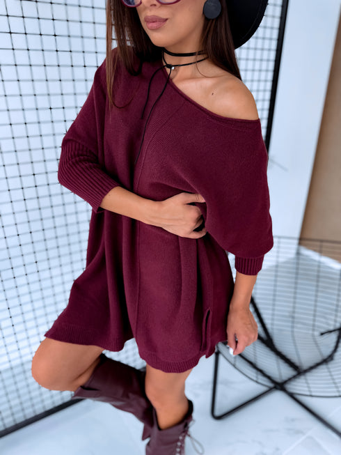 ELYNDI lielizmēra džemperis "TULIP 37744" - bordo PRE-ORDER