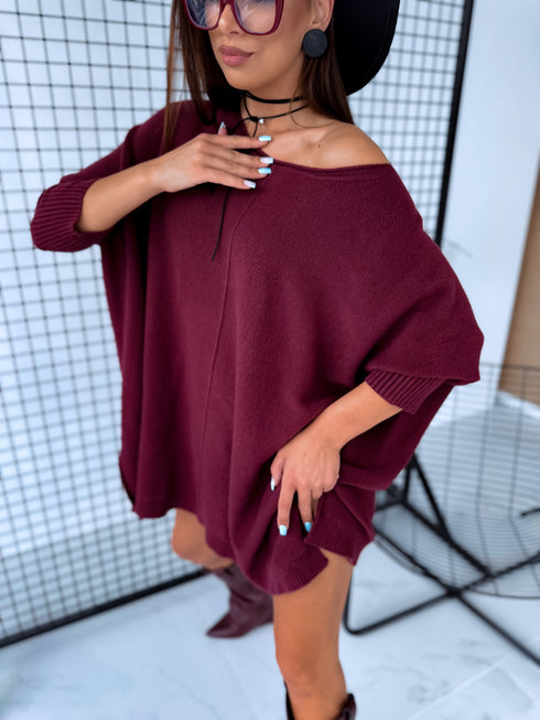 ELYNDI lielizmēra džemperis "TULIP 37744" - bordo PRE-ORDER