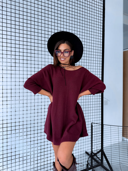 ELYNDI lielizmēra džemperis "TULIP 37744" - bordo PRE-ORDER