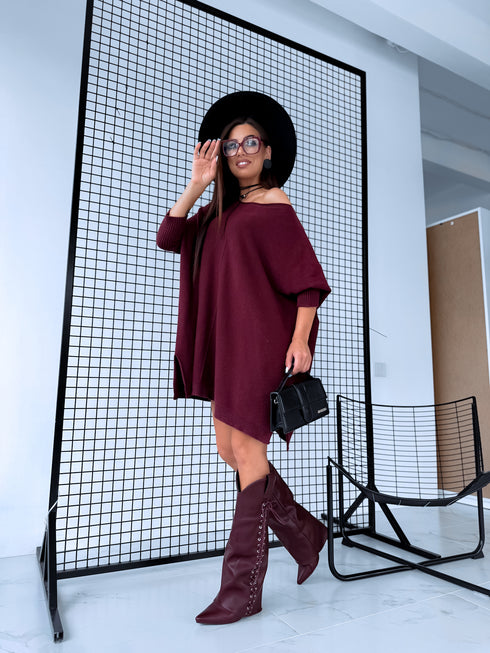 ELYNDI lielizmēra džemperis "TULIP 37744" - bordo PRE-ORDER