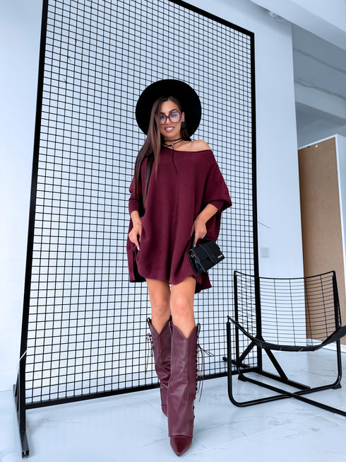 ELYNDI lielizmēra džemperis "TULIP 37744" - bordo PRE-ORDER