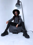 MATTE imitation leather PUSH-UP pants C9253-1 - black PRE-ORDER