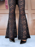 "LUX JACKPOT P8086" lace pants - black