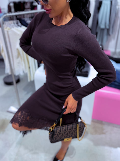 Asimetriska kleita "NOT TODAY" 5475 - CHOCO