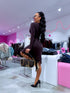 Asimetriska kleita "NOT TODAY" 5475 - CHOCO