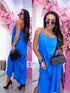 "LĪGO" dress with crossed straps - BLUE PRE-ORDER