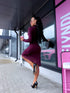 Asimetriska kleita "NOT TODAY" 5475 - BORDO