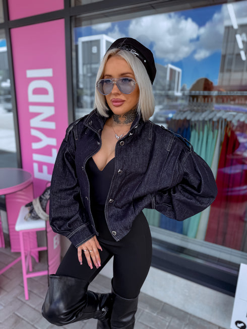 Denim jacket "Major Lazer" Z2671 - DARK BLUE