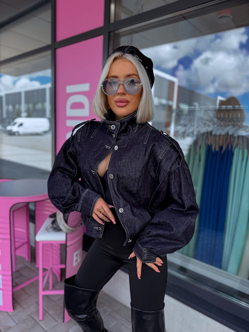 Denim jacket "Major Lazer" Z2671 - DARK BLUE