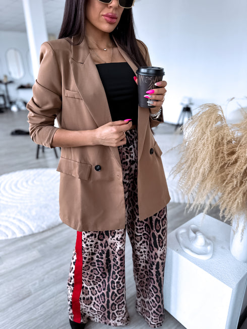 Oversize, klasikinis švarkas - ŠVIESI RUDA