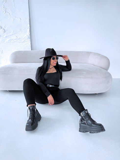 Black SECOND SKIN jeans Q552-1