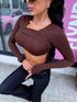 Bezvīļu tops "SKIN EFFECT" 5539 - CHOCO