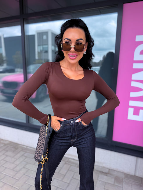 Bezvīļu tops "SKIN EFFECT" 5539 - CHOCO