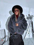 "FURORA PH6710" faux fur jacket - gray-blue