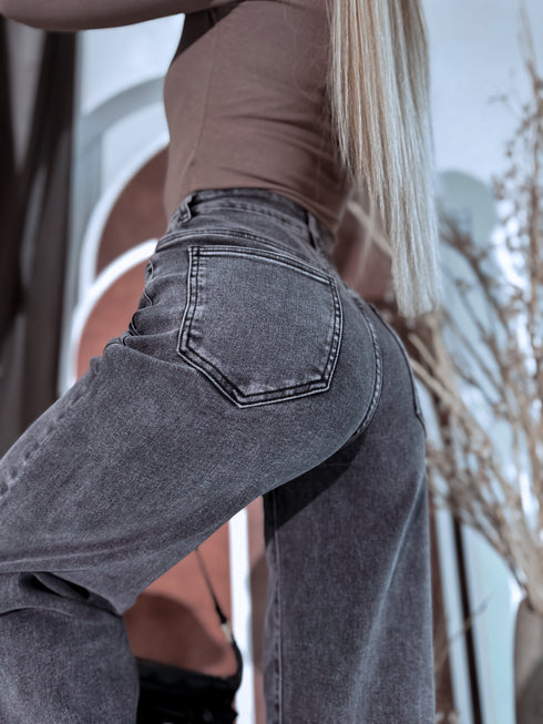 "AGENT GIRL T6367-3" džinsai - PILKI