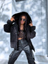 Puffy, short jacket "FUSION AD611" - BLACK