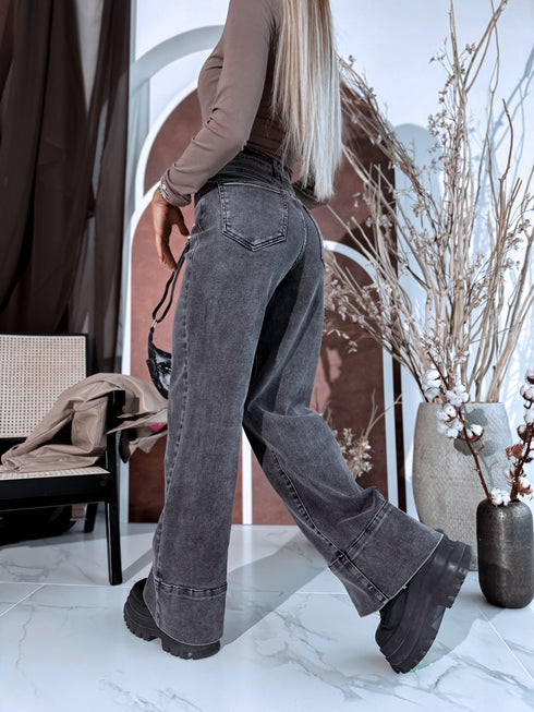 "AGENT GIRL T6367-3" džinsai - PILKI