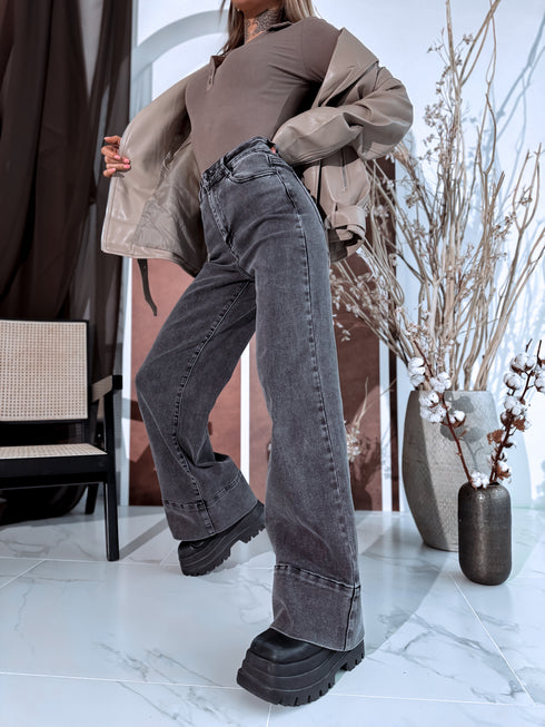 "AGENT GIRL T6367-3" džinsai - PILKI