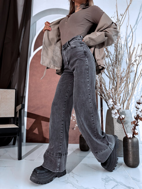 "AGENT GIRL T6367-3" džinsai - PILKI