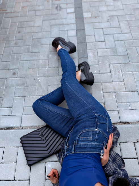 Jeans "CHAOTIC WAVES" DJ2323 - DARK BLUE
