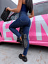 Jeans "CHAOTIC WAVES" DJ2323 - DARK BLUE