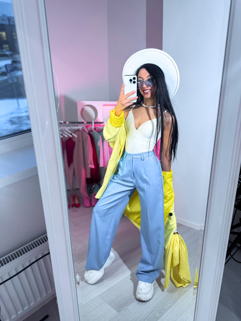 Classic, SKY BLUE fabric trousers "SEASON HIT" VS02