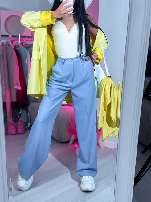 Classic, SKY BLUE fabric trousers "SEASON HIT" VS02