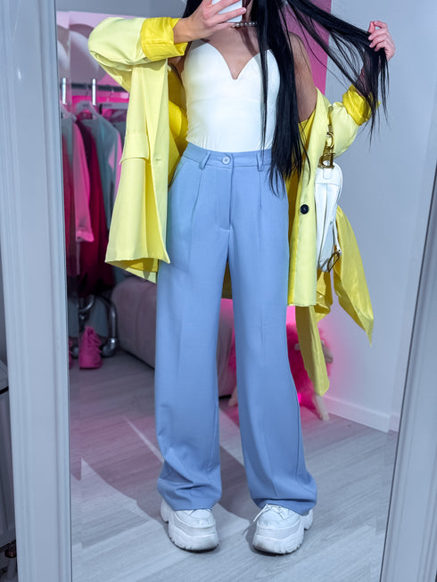 Classic, SKY BLUE fabric trousers "SEASON HIT" VS02