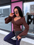 Knitted top "FAMILIAR 15950" - CHOCO