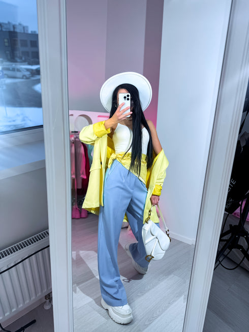 Classic, SKY BLUE fabric trousers "SEASON HIT" VS02