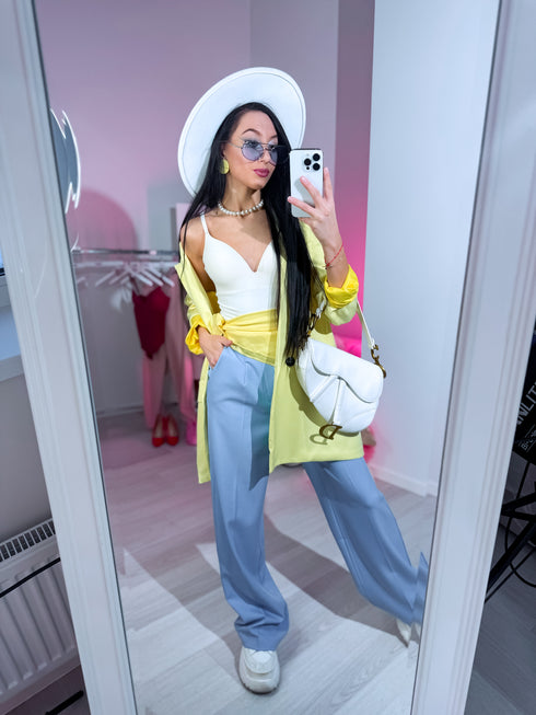 Classic, SKY BLUE fabric trousers "SEASON HIT" VS02