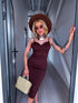 Elastic Dress "FLEXI VD2079" - CHOCO