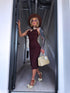 Elastic Dress "FLEXI VD2079" - CHOCO