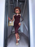 Elastic Dress "FLEXI VD2079" - CHOCO