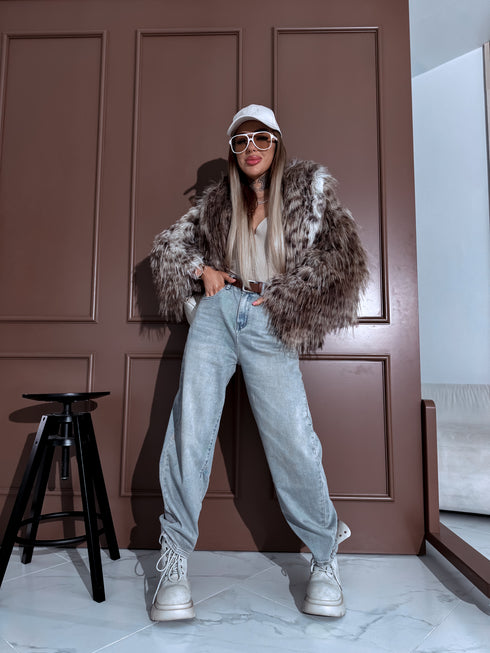 Wide jeans pants + belt "DESIGN" HM8609-3