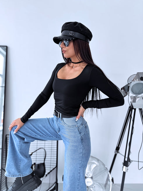 PUSH-UP top "OPULENCE VD73" - BLACK